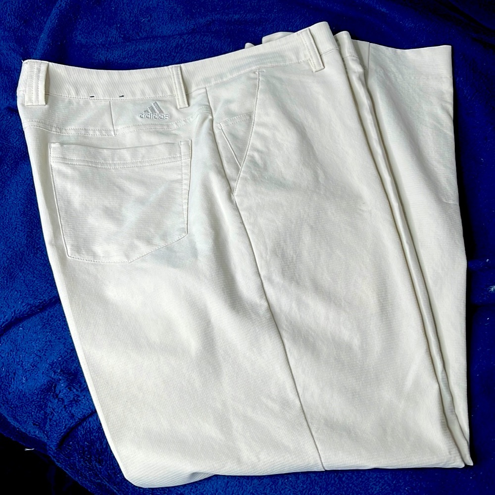 Mens cream colored Adidas Golf pants! Textured! Sweet! Size 36x30! NWOT!